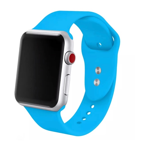 Accessories - NEW Cyan Blue Silicone Band For Apple Watch